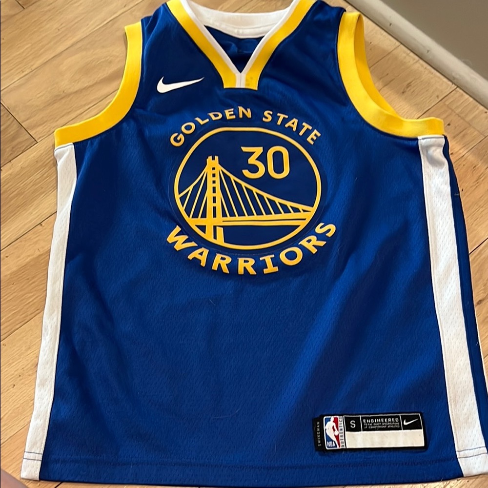 Nike Blue and Yellow Basketball Jersey